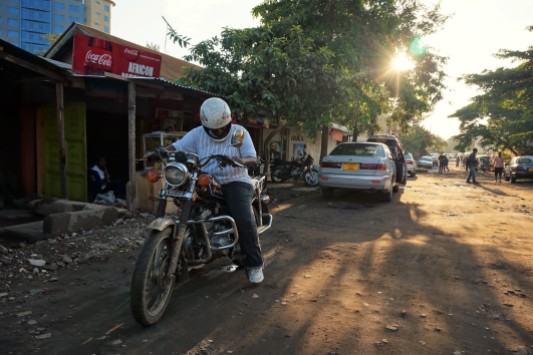 Seltener Anblick auf Arushas Straßen